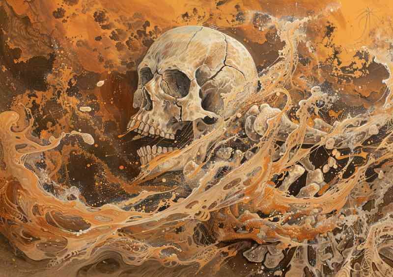 Skull in the tangled ocean | Poster