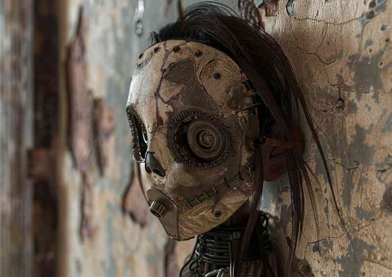 The Masked doll back to the wall | Metal Poster