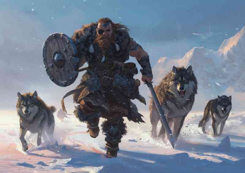 Giant Viking with an eyepatch and sword in one hand | Di-Bond