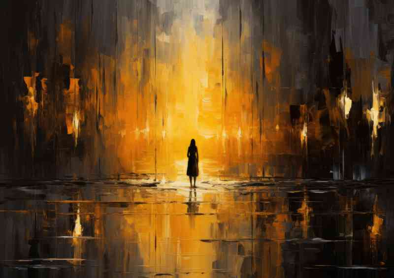 Abstract wall painted lady | Canvas