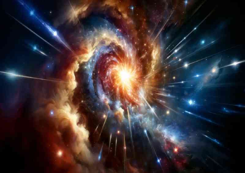Birth of the universe featuring a swirling galaxy | Metal Poster
