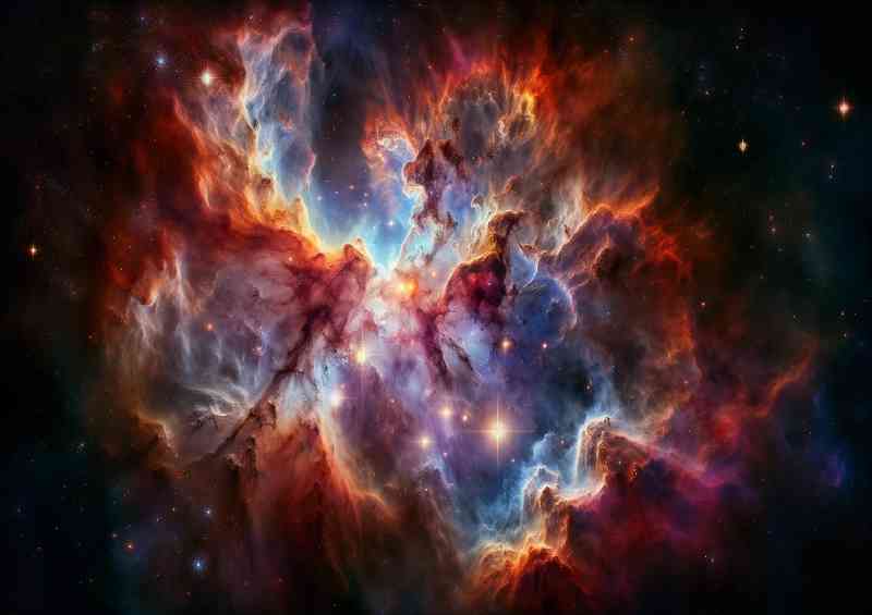 nebula as viewed through the lens of a powerful space telescope | Poster