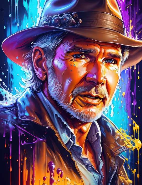 Harrison ford splash art | Canvas