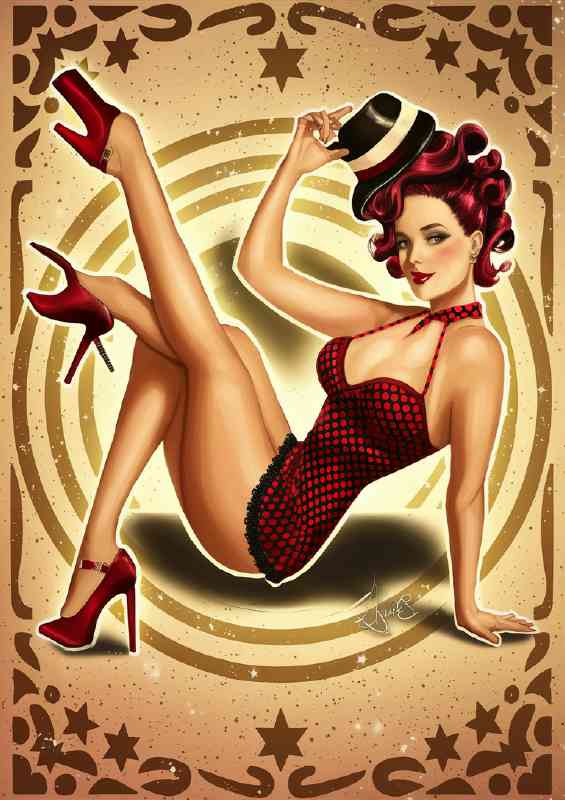 Vintage Pin up Classic dancer | Canvas
