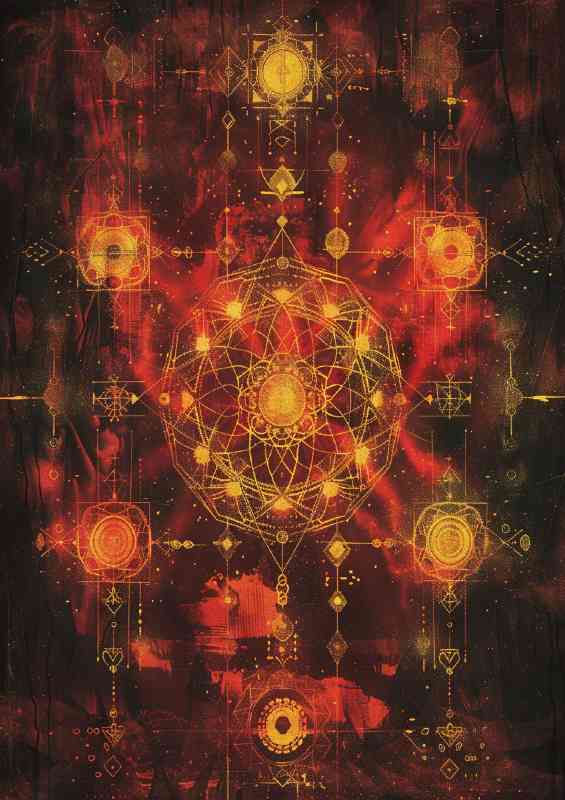 Nine chakras on earth | Metal Poster