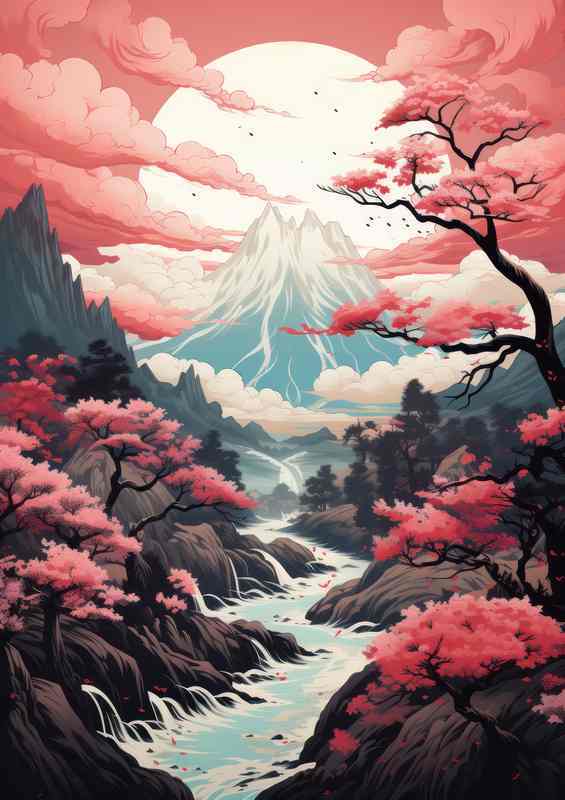 Cherry Trees and Mountain Echoes | Poster