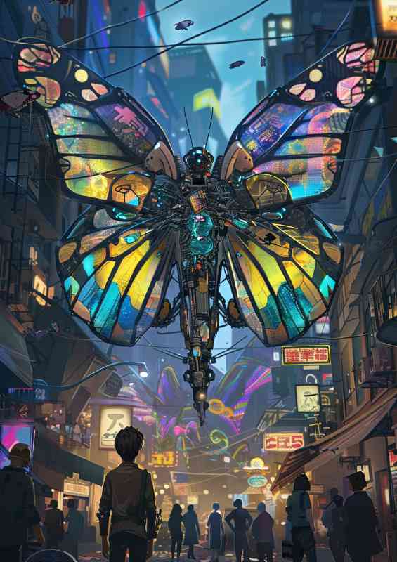Giant Butterfly made of colorful glass | Di-Bond