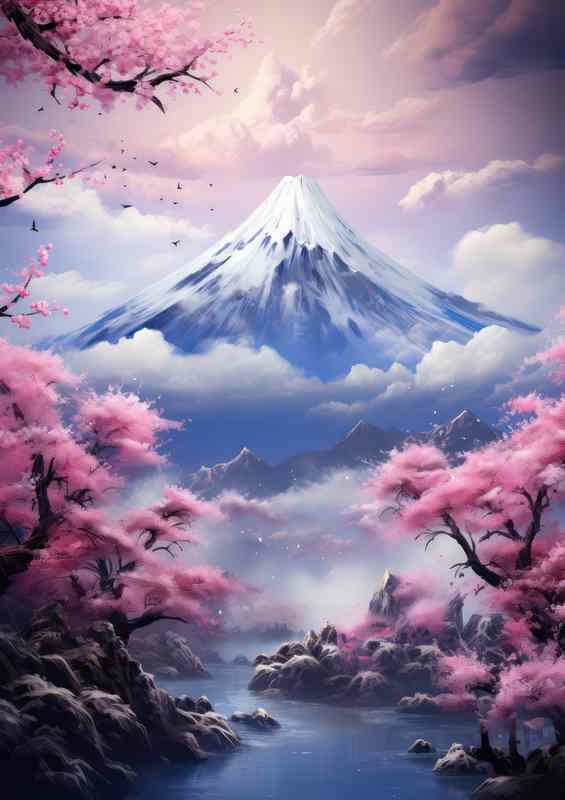 Discover the Blossoming Peaks of Japan | Poster