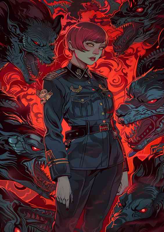 Beautiful red haired woman | Di-Bond
