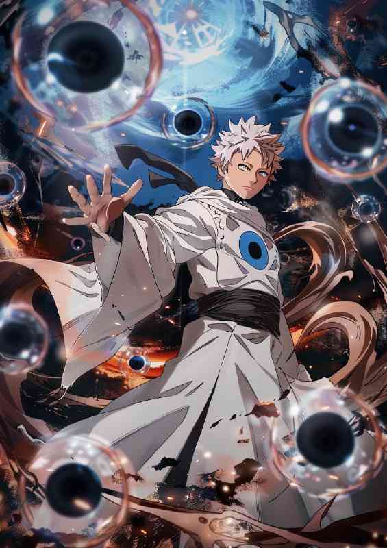 Gimhamo anime wearing a white robe | Poster