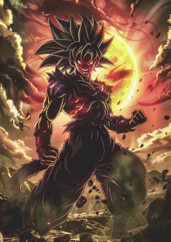 Goku Black in a full body shot | Metal Poster