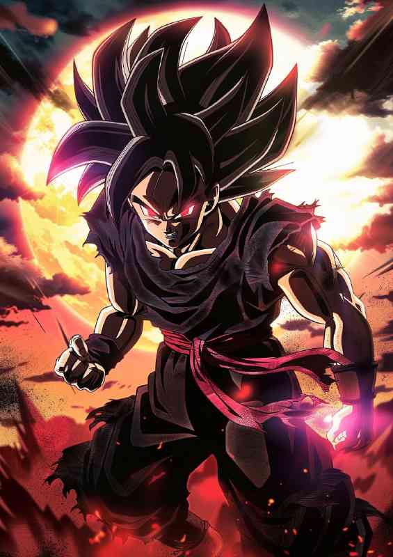 Goku Black with burning sun | Di-Bond