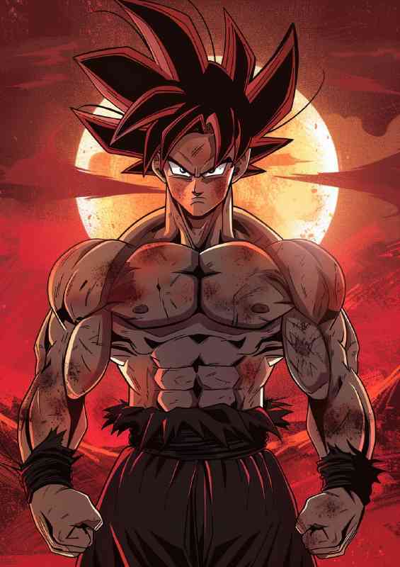 Goku the God of War with a muscule | Canvas