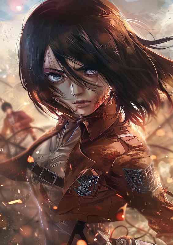 Mikasa Ackerman in fight mode | Di-Bond