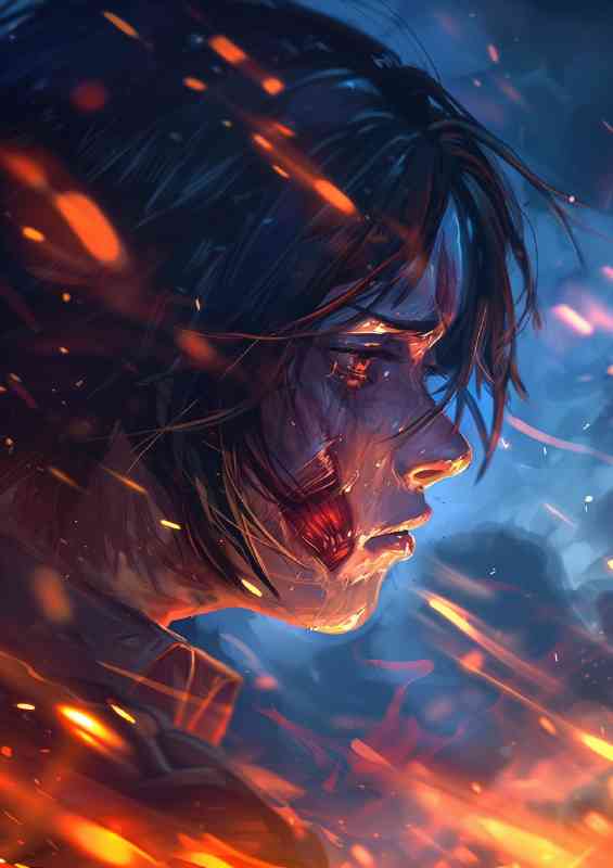 Mikasa Ackerman side shot anime style | Di-Bond