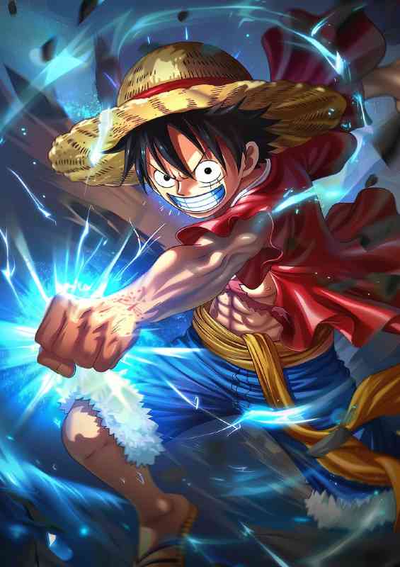 Monkey D Luffy with hat anime | Poster
