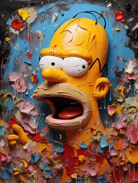 Homer style Very colourful | Poster