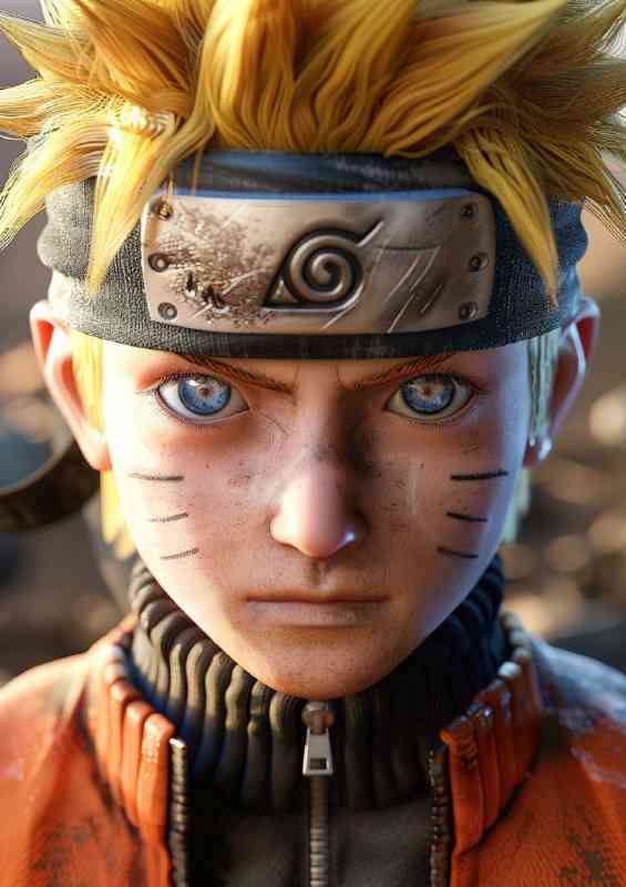 Naruto full face shot anime style | Poster