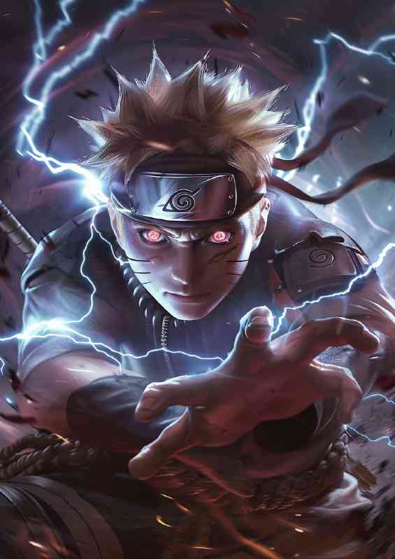 Naruto in his battle mode anime style | Di-Bond