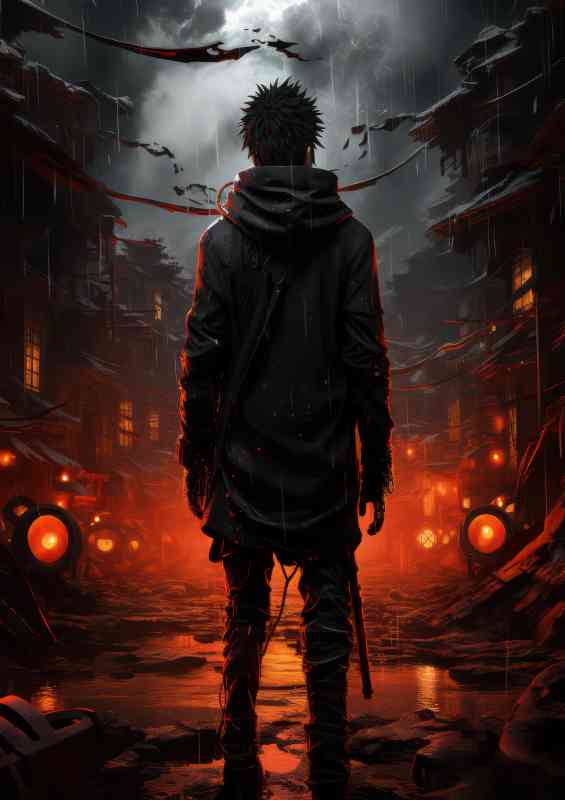 Naruto in the style of dystopian art | Canvas