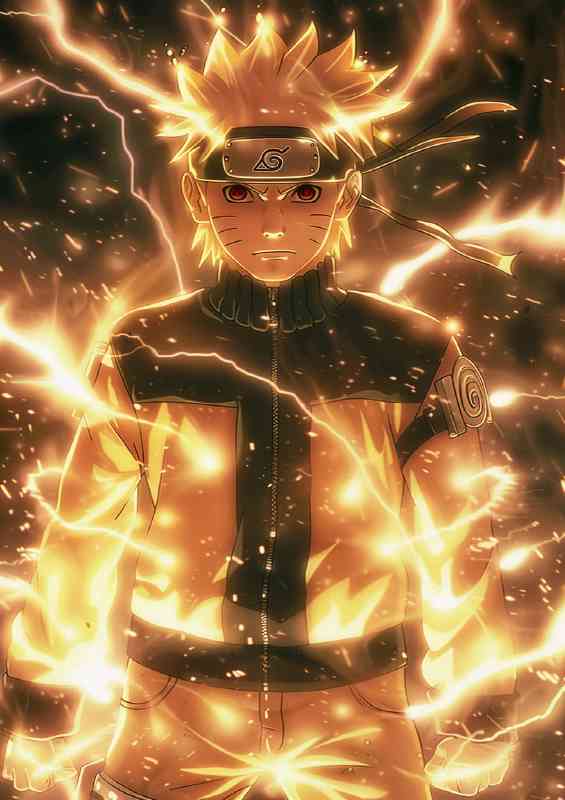 Naruto with his golden glow | Poster