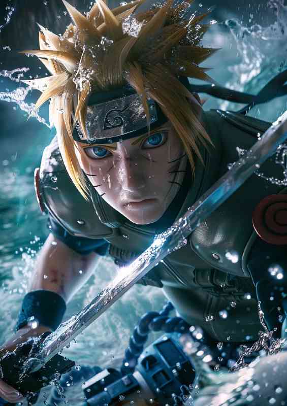 Sasuke Uchiha in battle | Metal Poster