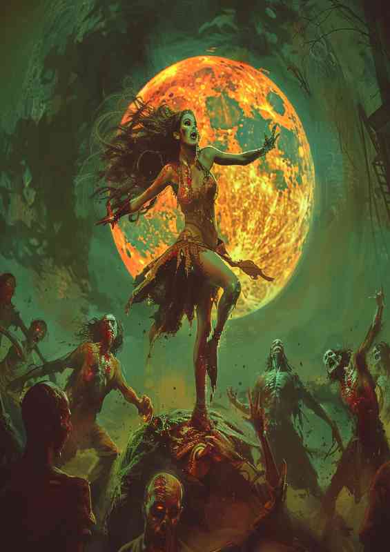 80s fantasy a beautiful half elf woman dancing | Di-Bond