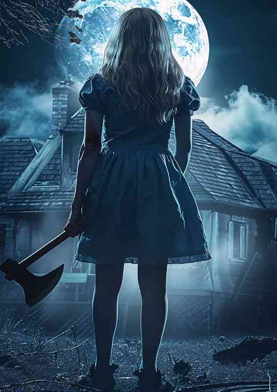 80s movie poster Full body shot of young blond woman | Poster