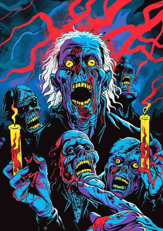 Colorful psychedelic black light poster | Canvas