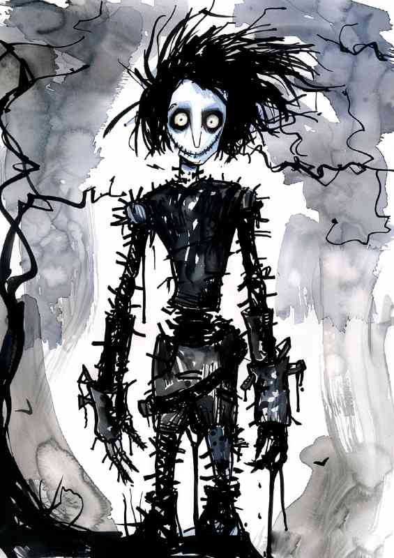 Edward scissorhands as an edgy vampire dark fantasy | Poster