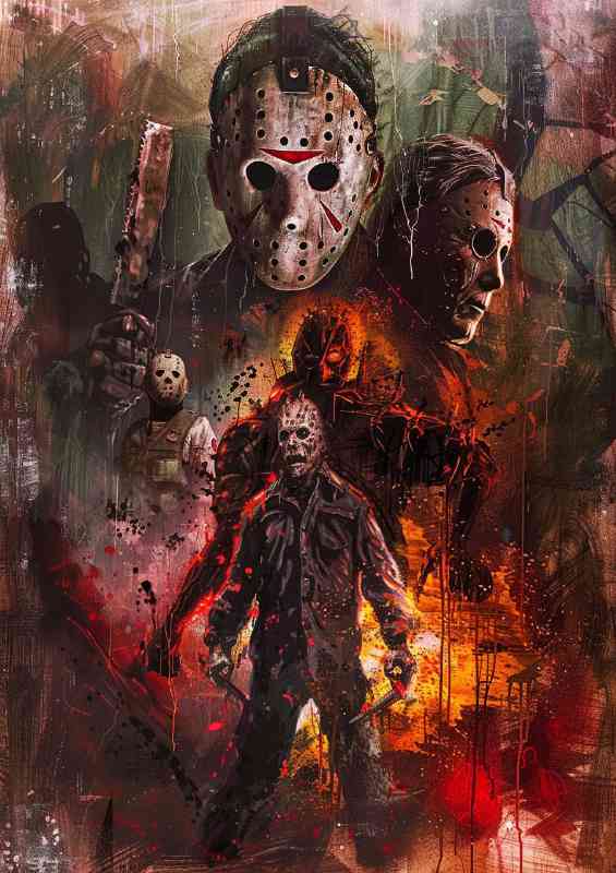 Famous movie characters in horror | Poster