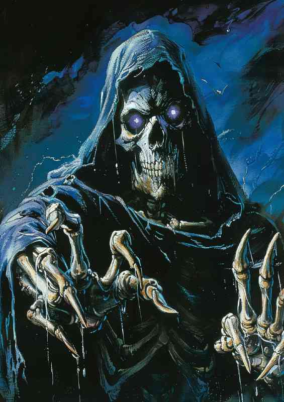 Horror grim reaper with glowin eyes | Poster