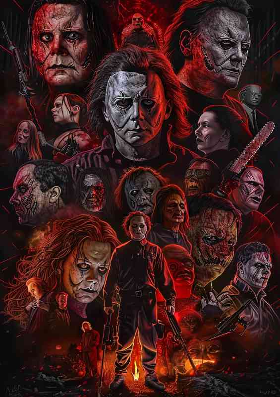 Iconic horror movie characters nightmare | Poster