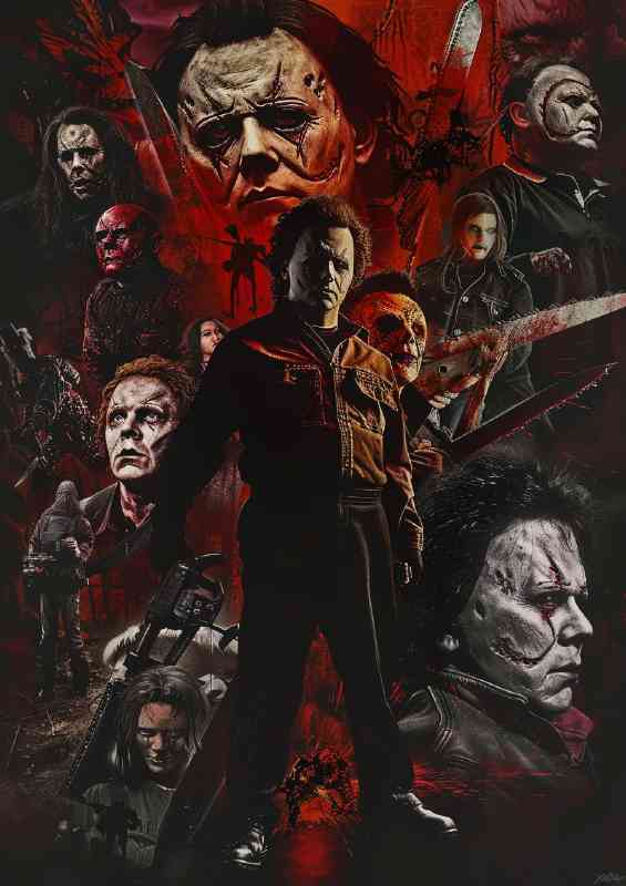 Iconic horror movie characters with blades | Canvas