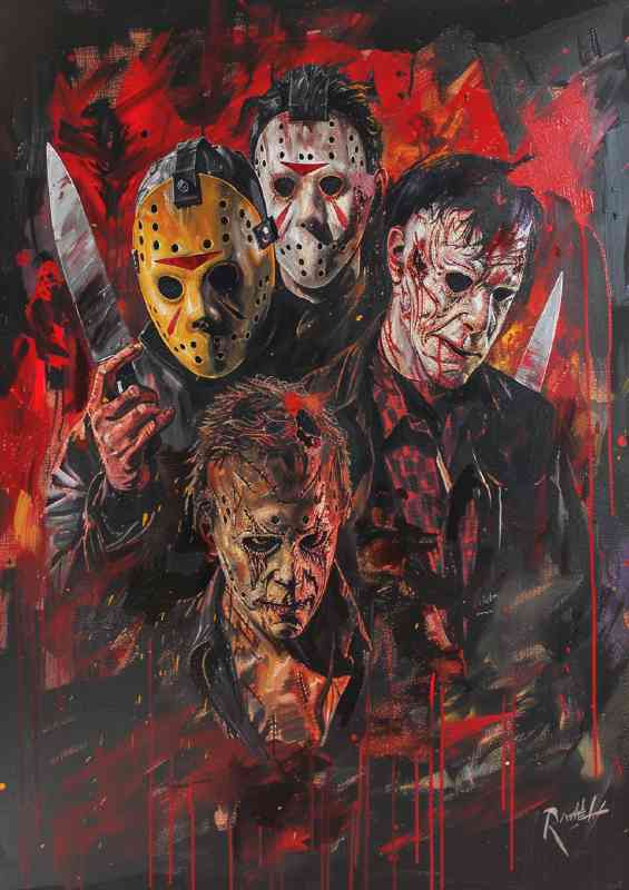 Michael Jason and Freddy horror night | Poster