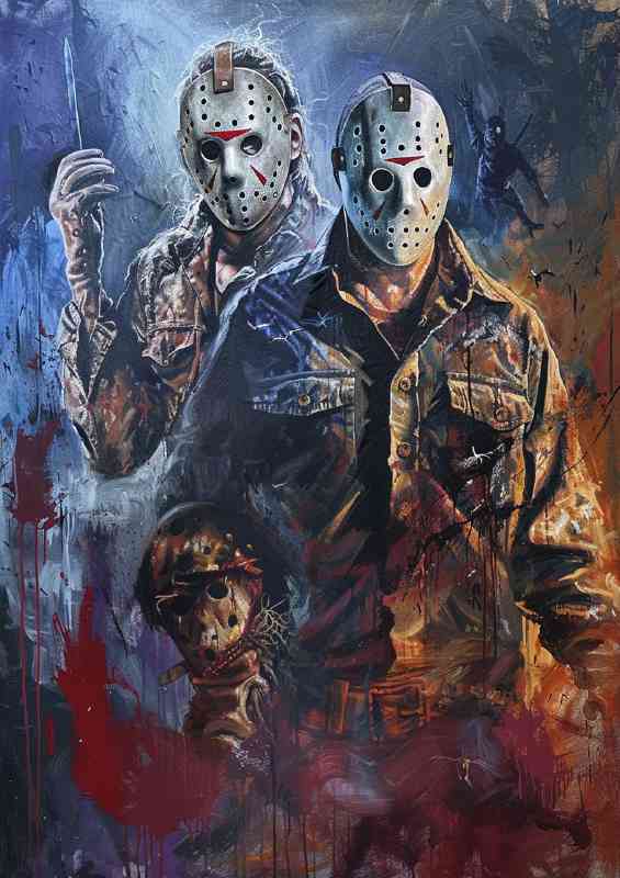 Movie characters famous horror movie | Metal Poster