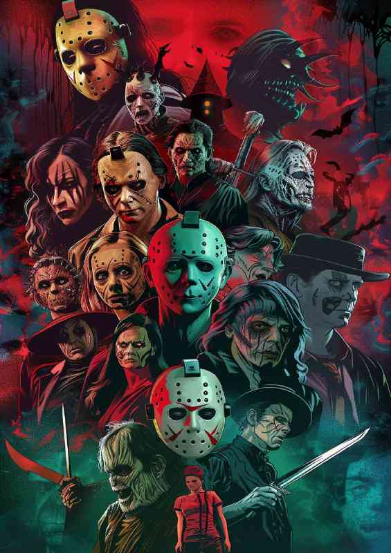 Movie poster all the baddies in one place collage | Di-Bond