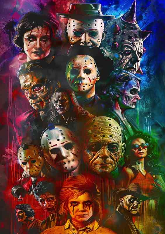 Movie poster of the most famous movie monsters | Di-Bond