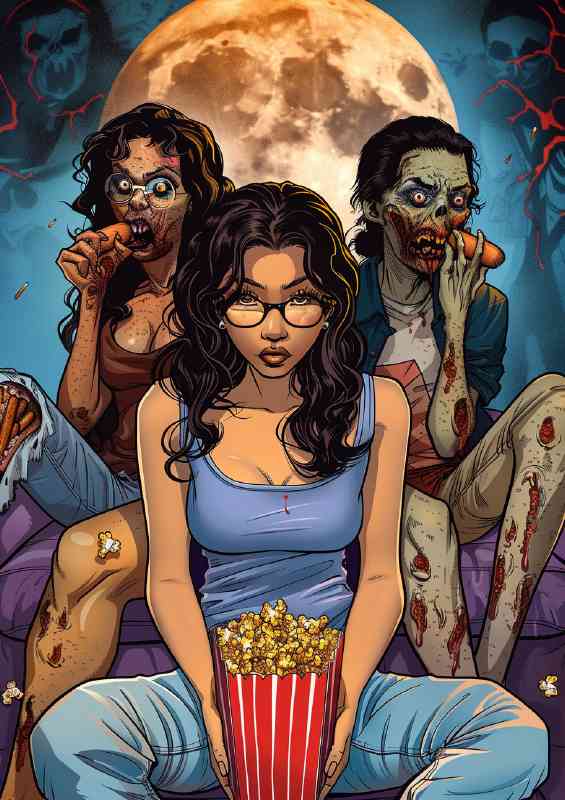 of three beautiful zombie women | Di-Bond