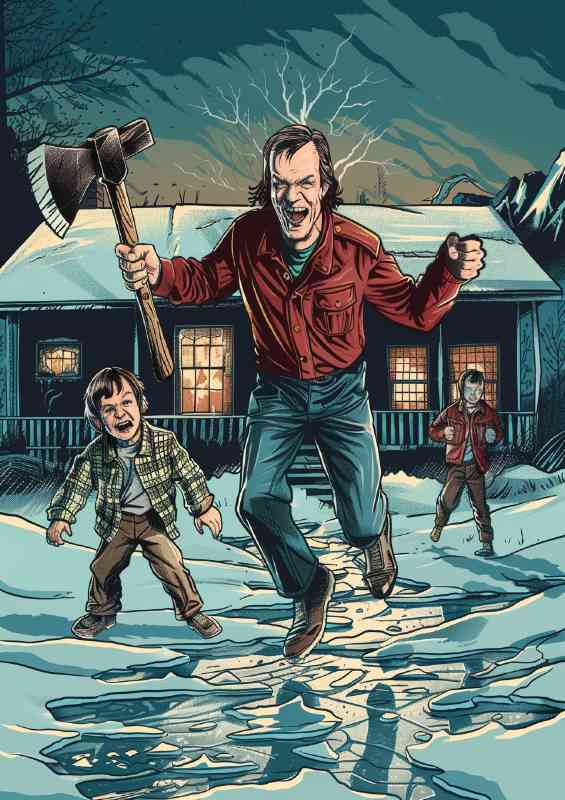 The Shining movie poster depicts Jack holding a axe | Poster