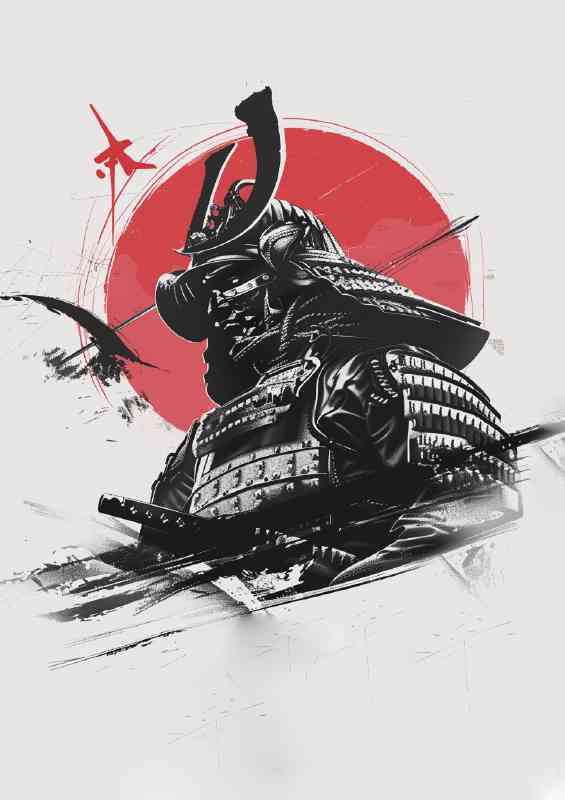 Dynamic poster design Japanese Samurai | Di-Bond