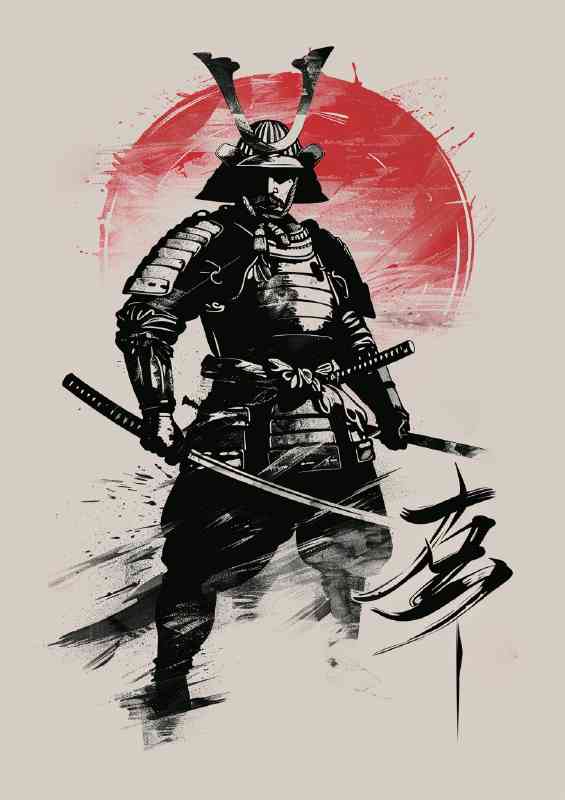 black_and_white_samurai_poster_design_with_brush_st_e64943da-58a1-4c57-a6a3-b32ddbaab7e0 | Canvas