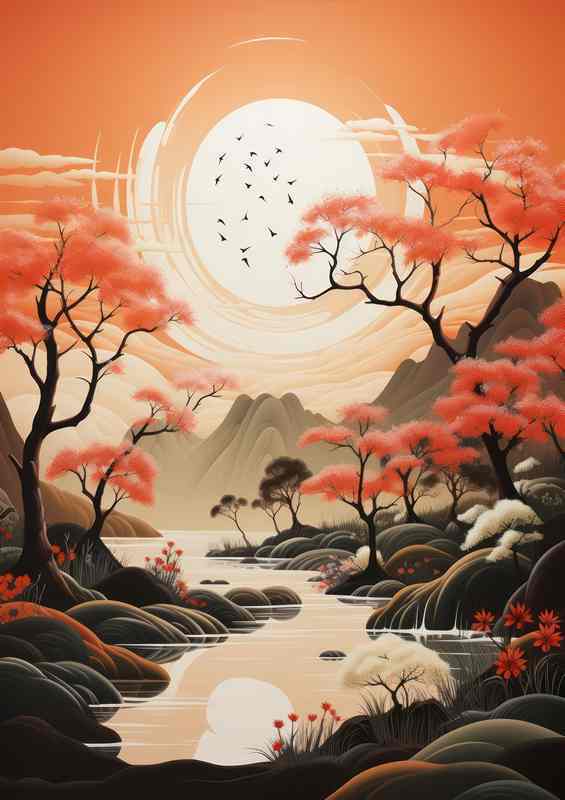 Mountains Mysteries and Cherry Blossoms Japans Scenic Trails | Poster