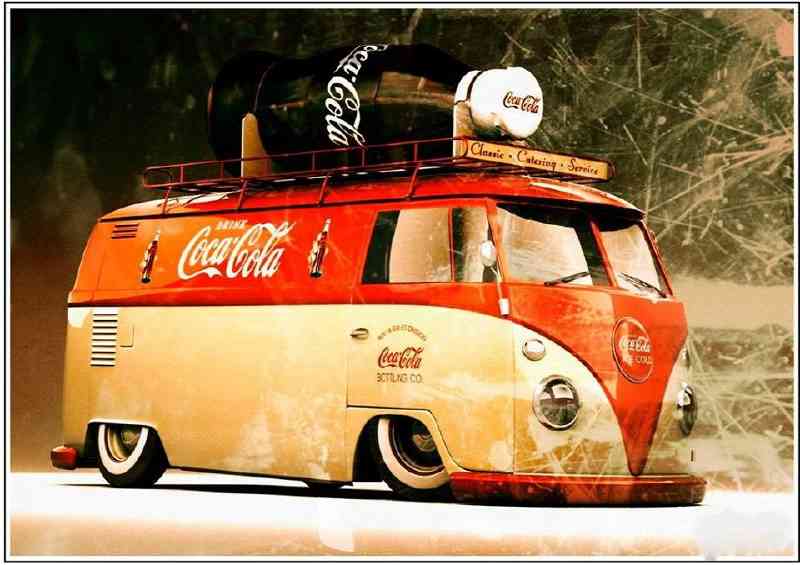 the little retro van | Canvas