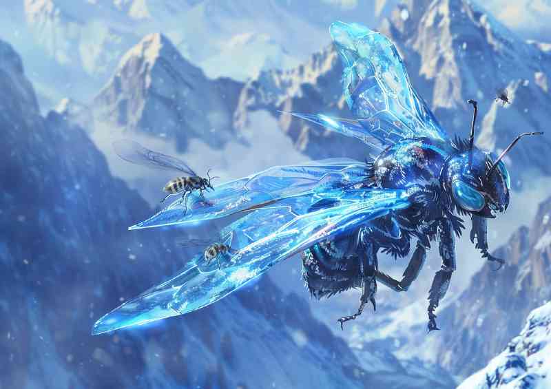 Ice and snow world there is an icy blue bees | Di-Bond