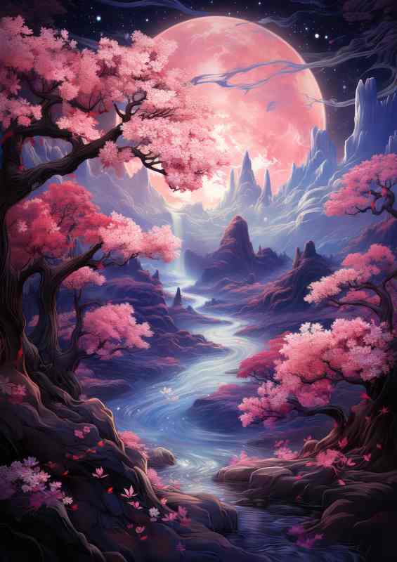 Sakura Summits & Streams | Metal Poster