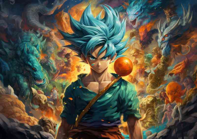 Dragon ball ready for demon battles | Metal Poster