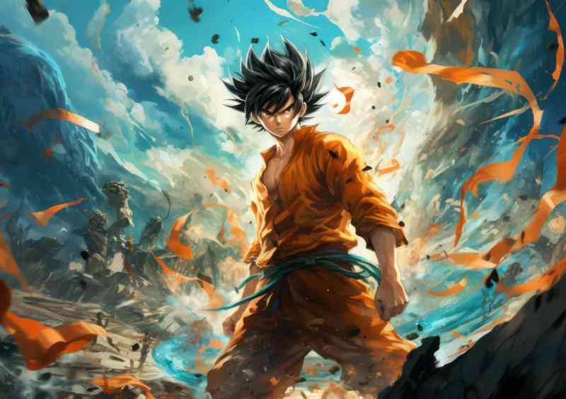 Poster style fighting anime | Canvas