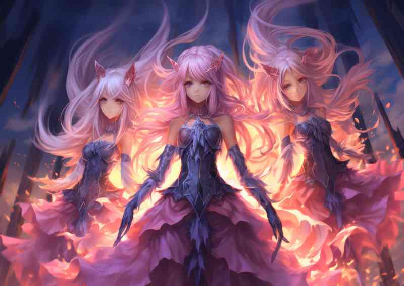 The abyss angelic anime art | Metal Poster