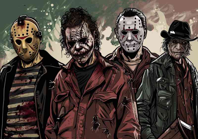 Comic style horror movie villans | Canvas